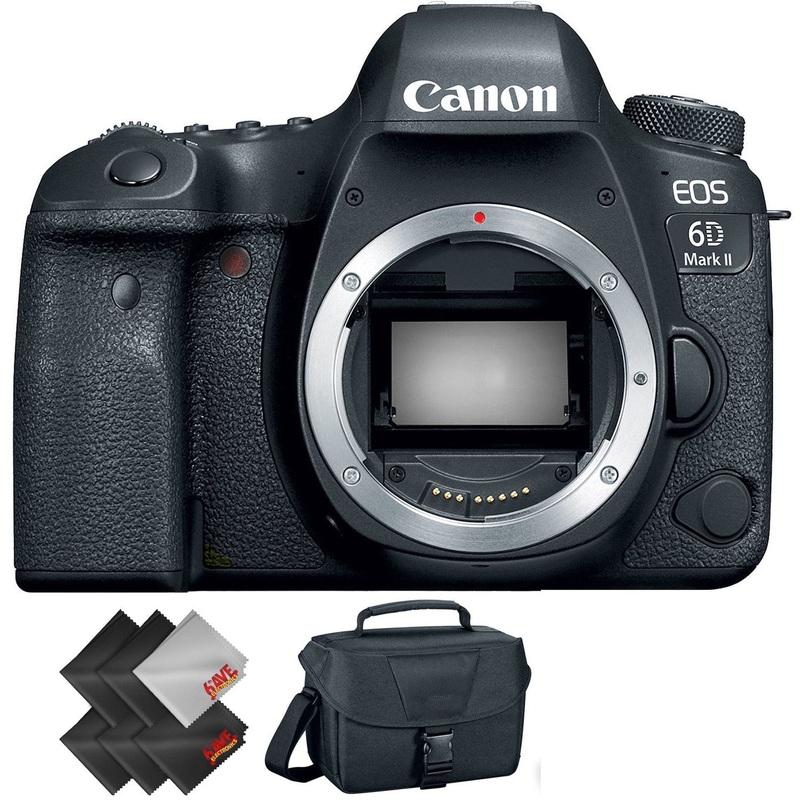 Canon EOS 6D Mark II DSLR Camera (Body Only) + 1 Year Warranty Base Bundle