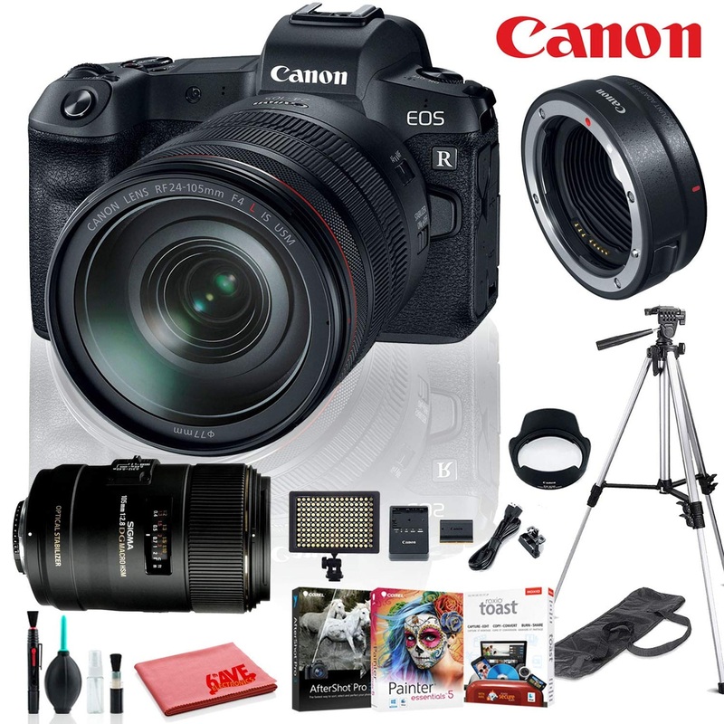 International Professional Bundle - Canon EOS RP Mirrorless Camera with with RF 24-105 F4 L is USM Lens Lens and Mount A
