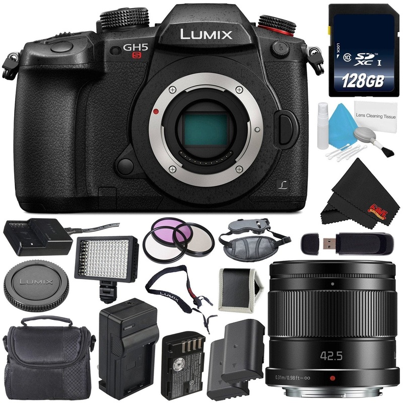 Panasonic Lumix DC-GH5S Mirrorless Micro Four Thirds Digital Camera International Version + Panasonic Lumix G 42.5mm Len