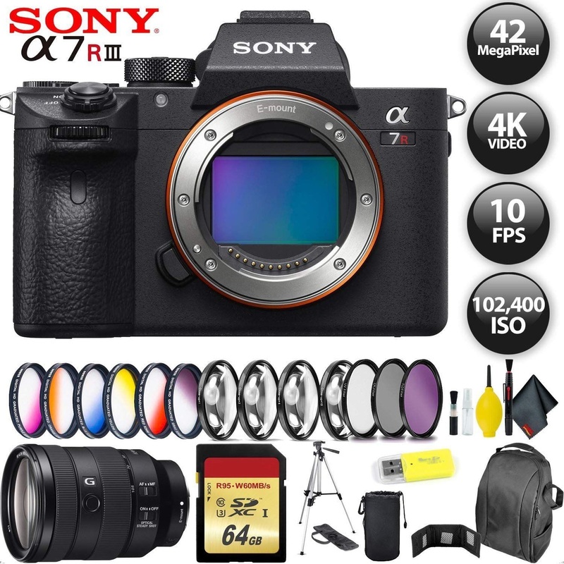 Sony Alpha a7R III Mirrorless Digital Camera + 128GB Memory Card + Sony FE 24-105mm Lens