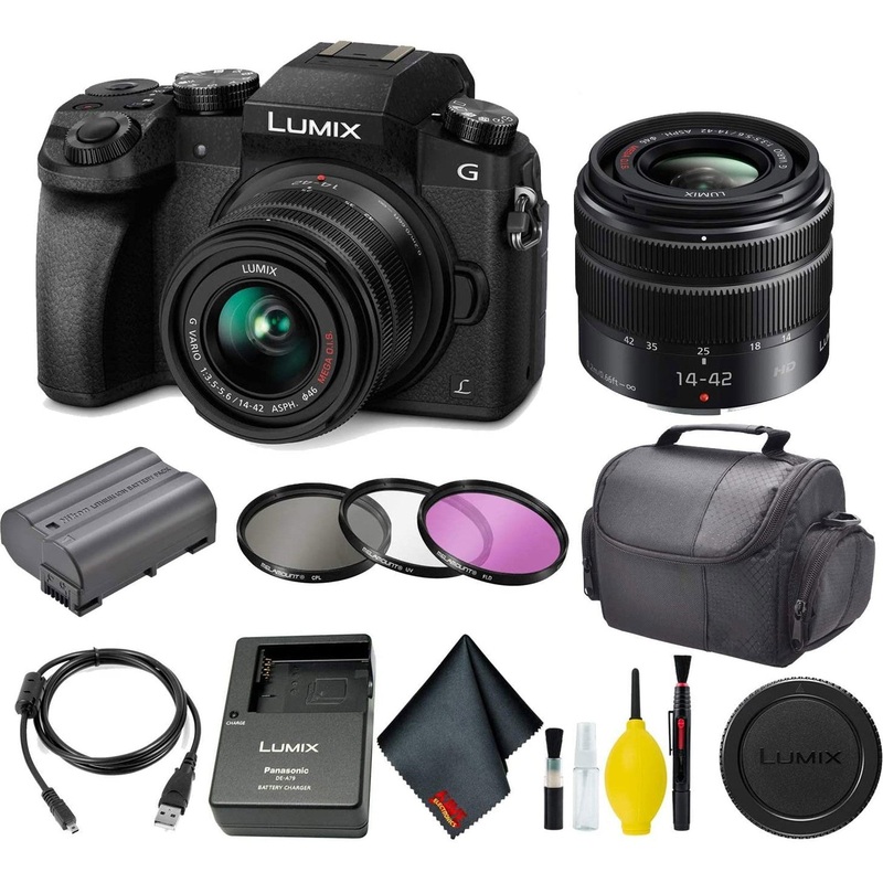 Panasonic Lumix DMC-G7 Mirrorless Micro Four Thirds Digital Camera with 14-42mm Lens Standard Bundle