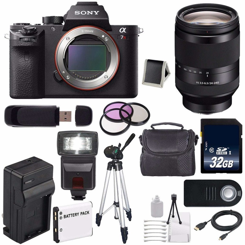 Sony Alpha a7R II Mirrorless Digital Camera (International Model) + Sony FE 24-240mm f/3.5-6.3 OSS Lens + 72mm Filter Set Bundle
