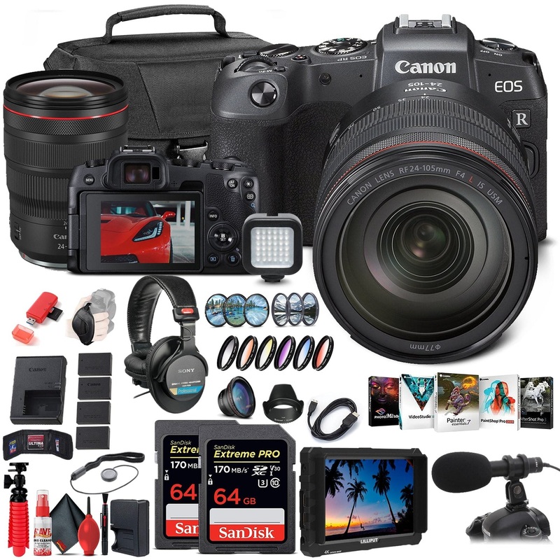 Canon EOS RP Mirrorless Digital Camera with 24-105mm Lens (3380C012) + Canon RF Advanced Bundle
