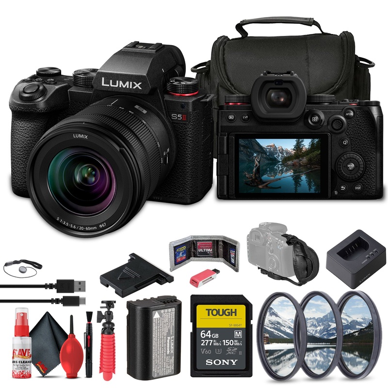 Panasonic Lumix S5 II Mirrorless Camera with 20-60mm Lens + 64GB Memory Card + More - Used