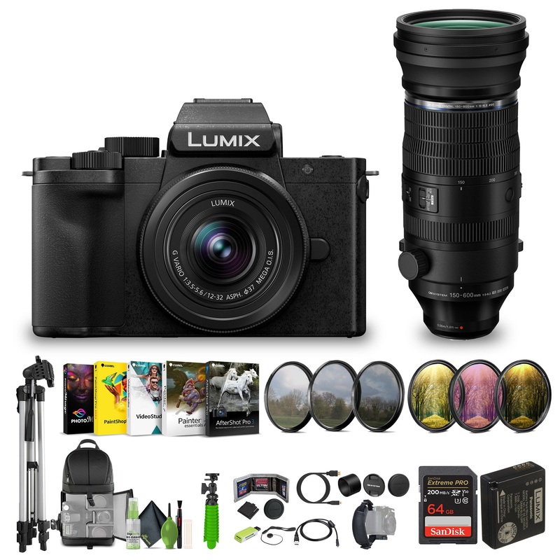 Panasonic Lumix G100D 4K Mirrorless Camera with 12-32mm Lens Vlogger Bundle