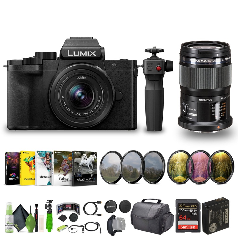 Panasonic Lumix G100D 4K Mirrorless Camera with Tripod Vlogging Kit Bundle