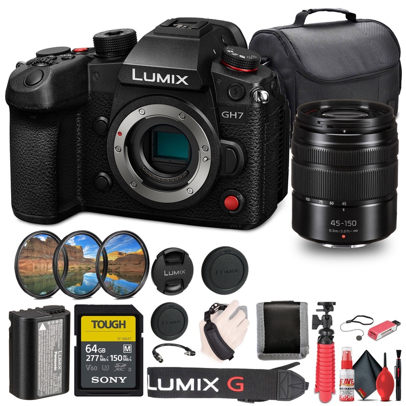 Panasonic Lumix GH7 Mirrorless Camera + Panasonic 45-150mm f/4-5.6 Lens Bundle