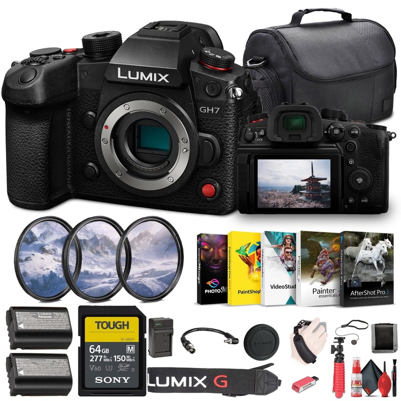 Panasonic Lumix GH7 Mirrorless Micro Four Thirds Camera (DC-GH7BODY) Bundle