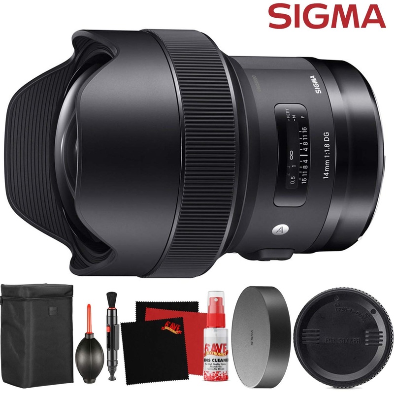 Sigma 14mm f/1.8 DG HSM Art Lens for Sony E (450965) and Cleaning Accessories Bundle