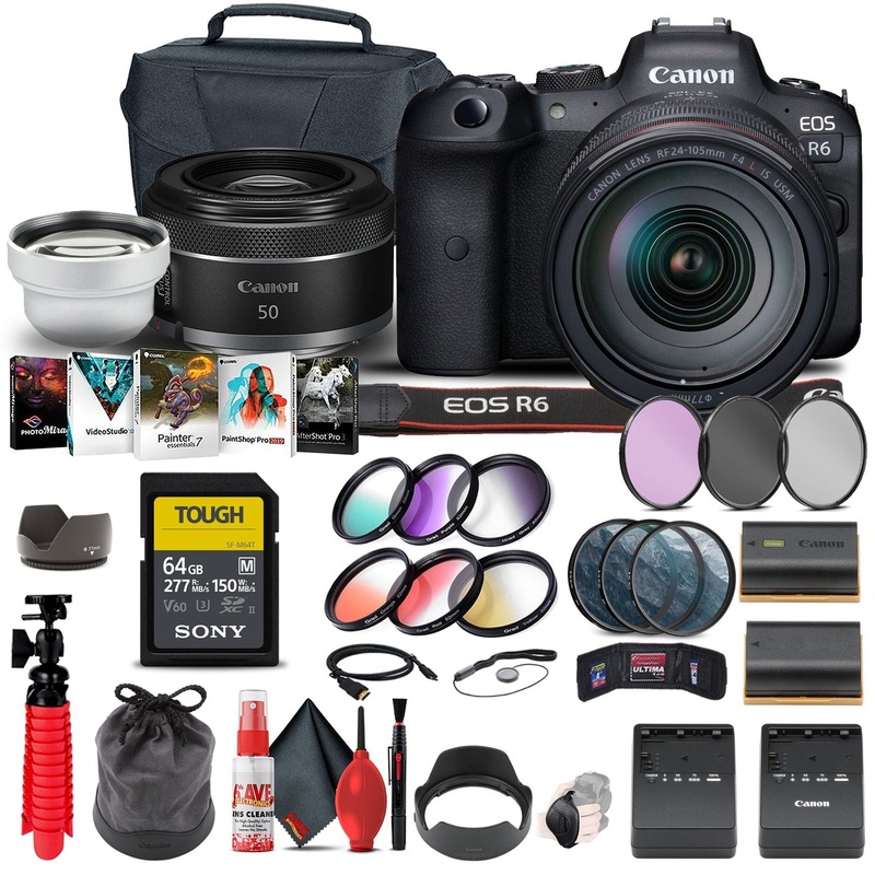 Canon EOS R6 with 24-105mm f/4L Lens Extreme Bundle