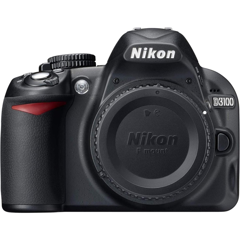Nikon D3100 14.2MP DX-Format DSLR Digital Camera Body Only (No Lens) - (Black) Bundle