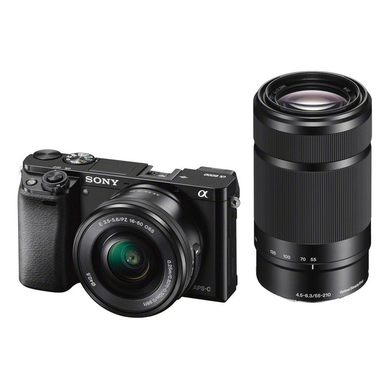 Sony Alpha a6000 Mirrorless Digital Camera w/ 16-50mm and 55-210mm Power Zoom Lenses