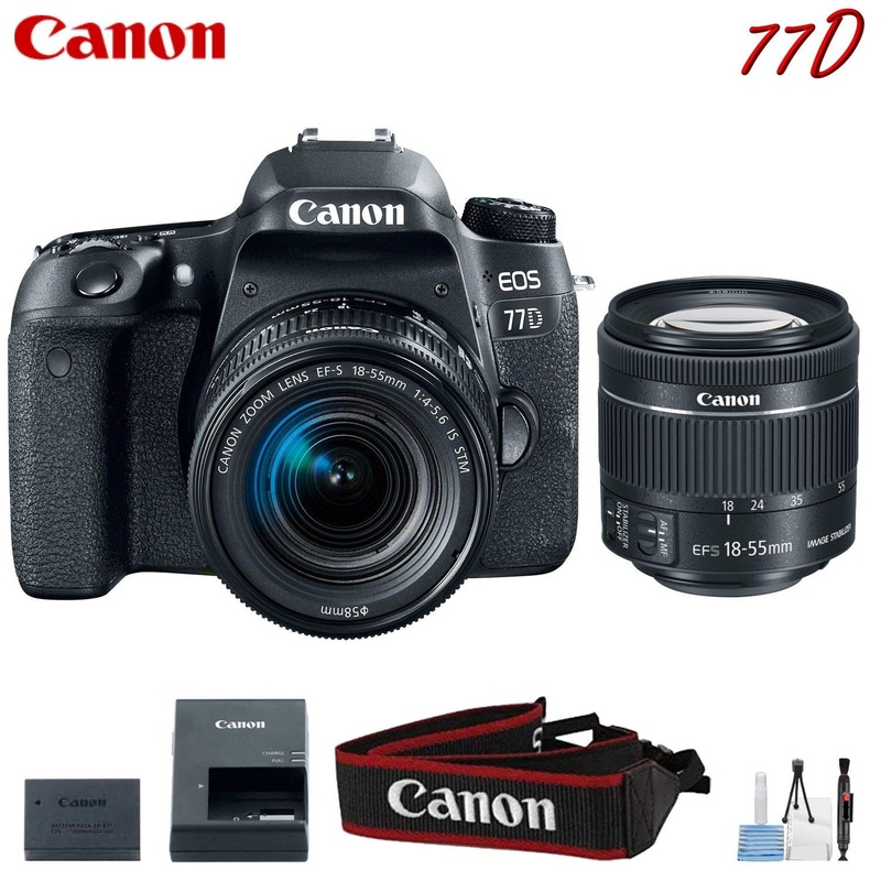 Canon EOS 77D Digital SLR Camera with 18-55mm Lens Kit (International Model)