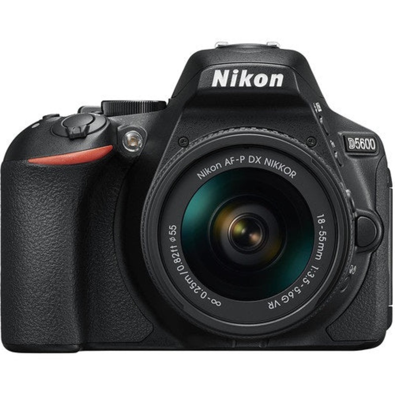 Nikon D5600 DX-format Digital SLR w/ AF-P DX NIKKOR 18-55mm f/3.5-5.6G VR, Touchscreen, Wi-Fi, Bluetooth