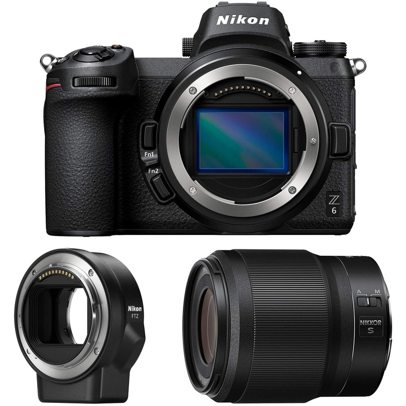 Nikon Z6 24.5MP FX-Format 4K Mirrorless Camera (Body) w/ 50mm Lens + FTZ Mount Adapter - Used