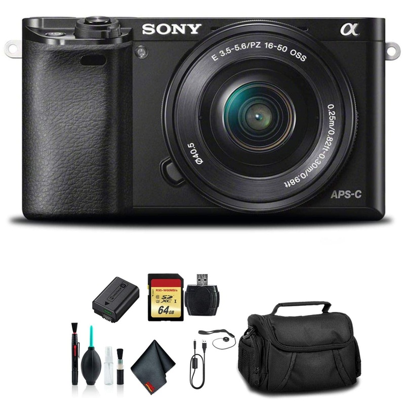 Sony Alpha a6000 Mirrorless Digital Camera - Black + 16-50mm Lens Starter Bundle 02 - Used