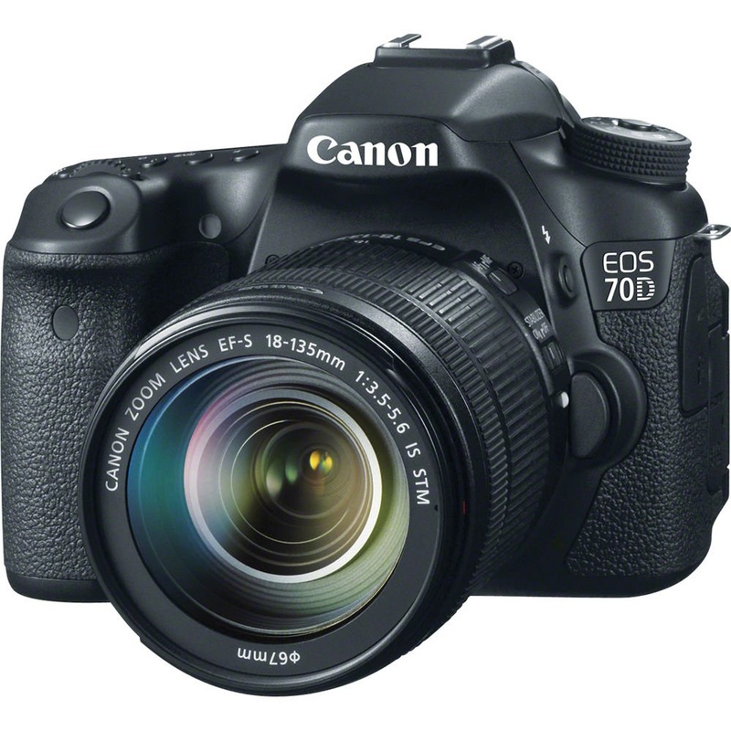 Canon EOS 70D DSLR Camera with 18-135mm f/3.5-5.6 STM Lens and Built-in Wi-Fi (Renewed) - Reconditioned
