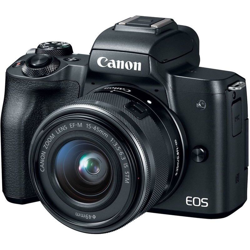 Canon EOS M50 Mirrorless Camera Kit w/EF-M15-45mm  (Black) USA Model (Kit Box) - Used