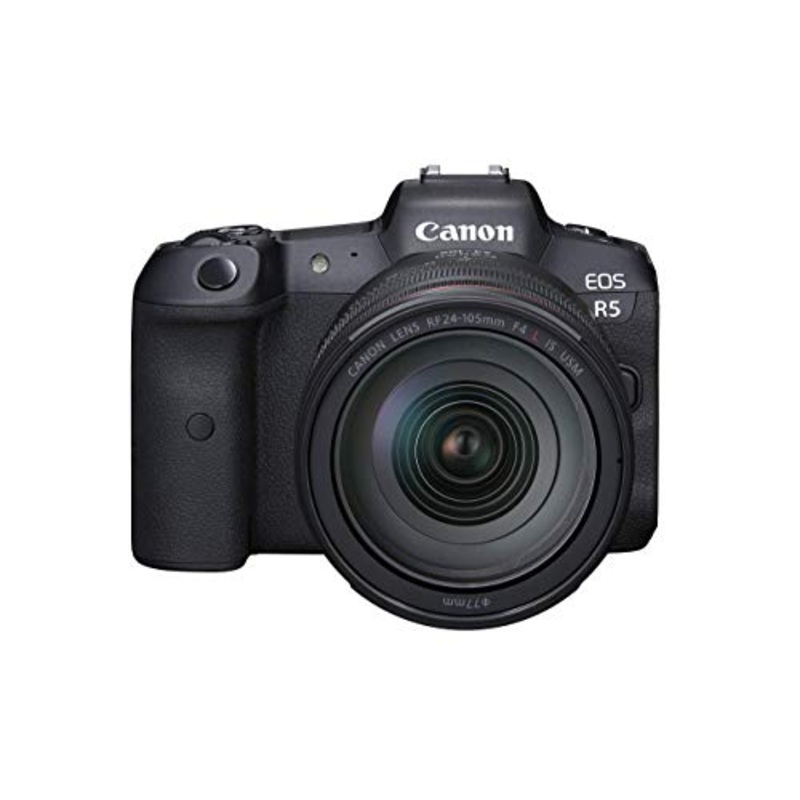 Canon EOS R5 Full Frame Mirrorless Camera + RF 24-105mm F4 L is USM Lens Kit, Black (4147C013) - Reconditioned