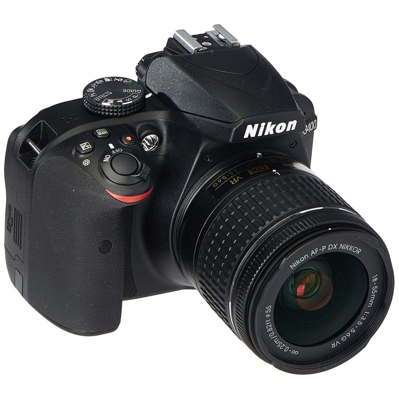 Nikon D3400 Digital SLR Camera & 18-55mm VR DX AF-P Zoom Lens (Black) - (Renewed) - Reconditioned