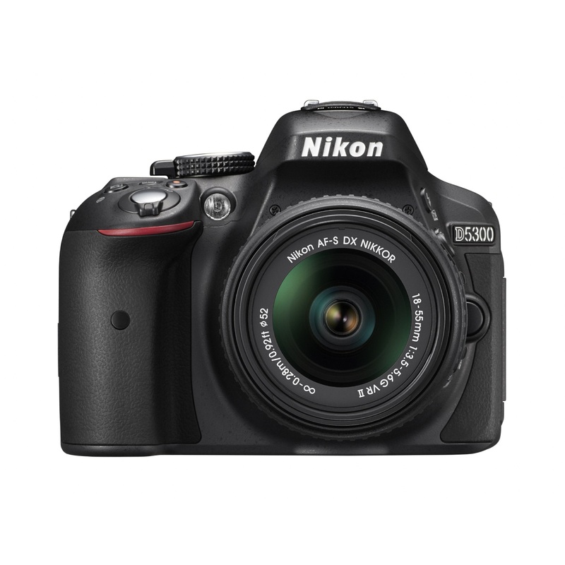 Nikon D5300 24.2 MP CMOS Digital SLR Camera with 18-55mm f/3.5-5.6G ED VR Auto Focus-S DX NIKKOR Zoom Lens (Black) - Used
