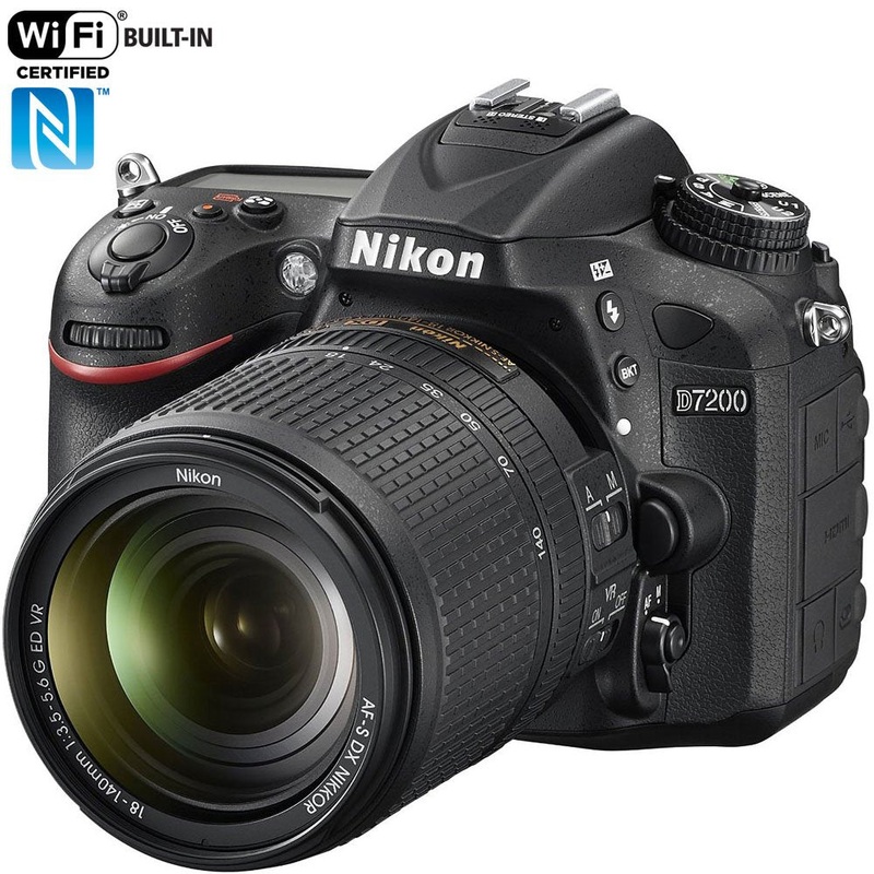 Nikon D7200 24.2 MP DX-Format Digital SLR Camera with 18-140mm VR Lens (Black)(Renewed) - Reconditioned