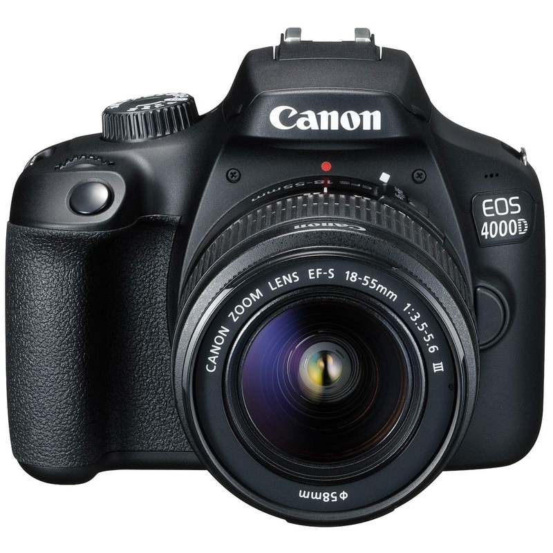 Canon EOS 4000D DSLR Camera EF-S 18-55 mm f/3.5-5.6 III Lens Renewed - Used