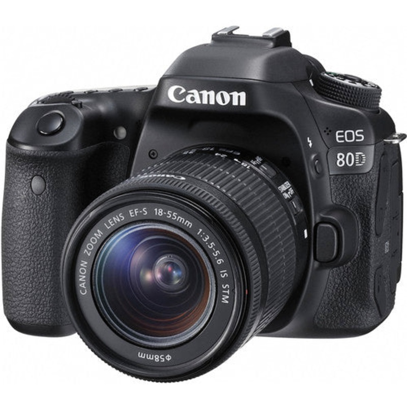 Canon EOS 80D Digital SLR Kit with EF-S 18-55mm f/3.5-5.6 Image Stabilization STM Lens (Black) (International Model) No Warranty