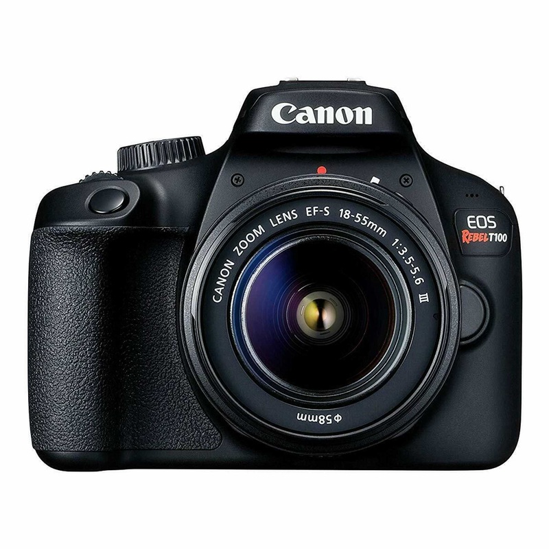 Canon EOS Rebel T100 DSLR Camera w/EF-S 18-55mm f/3.5-5.6 DC Lens (Intl Model) - Used