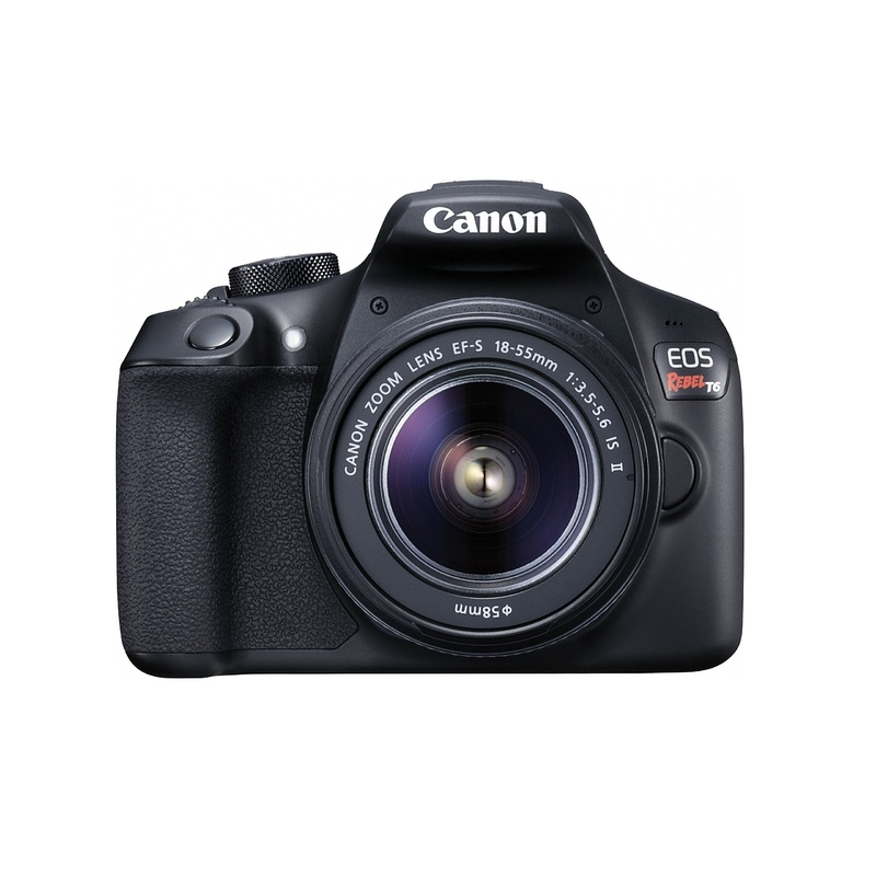 Canon EOS Rebel T6 Digital SLR Camera Kit with EF-S 18-55mm f/3.5-5.6 IS II Lens (Black) - Used