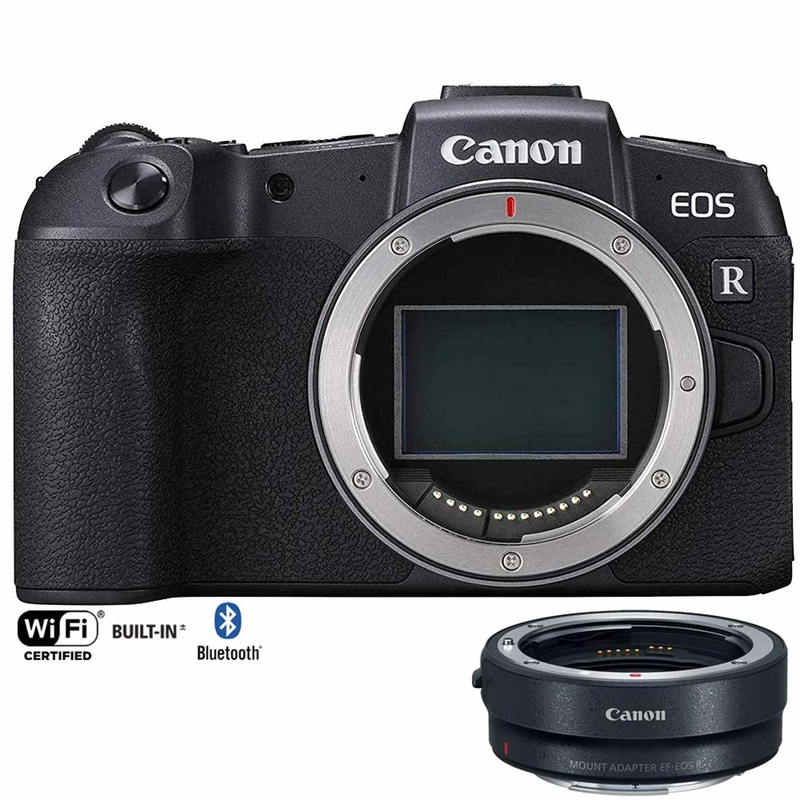 Canon EOS RP Mirrorless Camera 26.2MP Portable Full Frame Body Only 3380C002 with Lens Mount Adapter EF-EOS R Adapts EF - Used