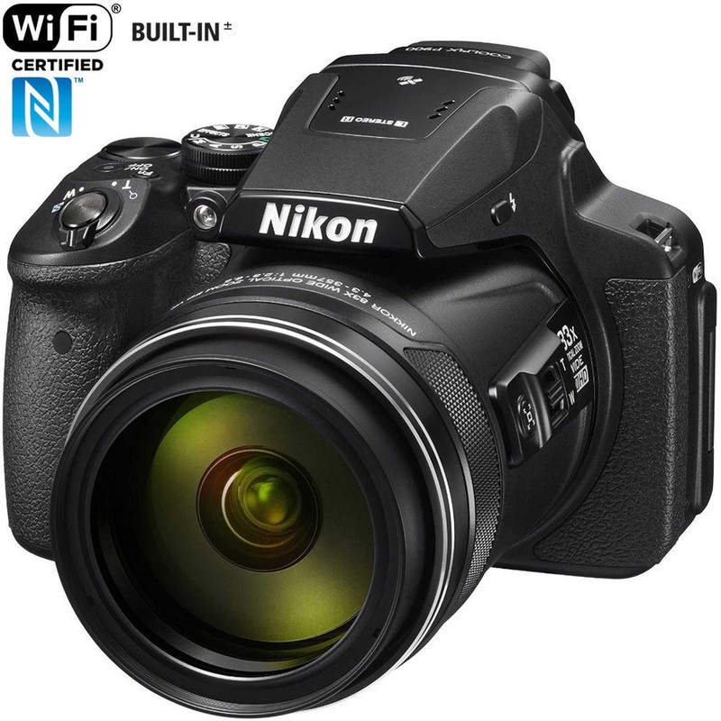 Nikon COOLPIX P900 16MP Zoom Digital Camera with 83x Optical Zoom, Built-in Wi-Fi and NFC (Black) (Renewed) - Reconditioned