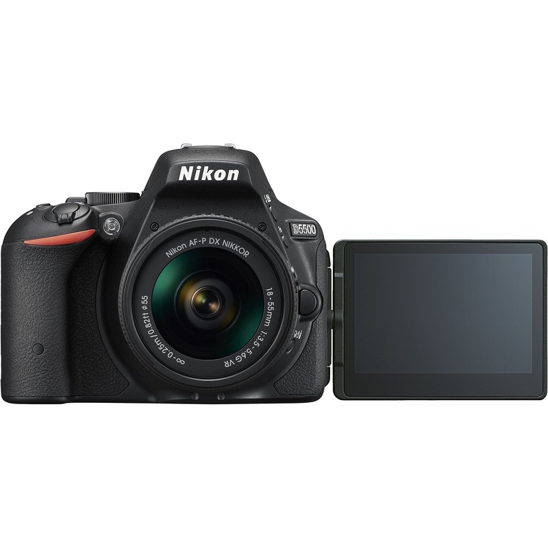 Nikon D5500 Digital SLR Camera - Black (24.2 MP, AF-P 18-55mm VR Lens Kit) 3-Inch LCD Screen - International Version (No - Used