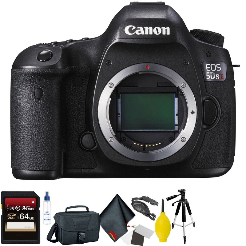 Canon EOS 5DS R DSLR Camera (Body Only) + 64GB Memory Card + Mega Accessory Kit + 1 Year Warranty