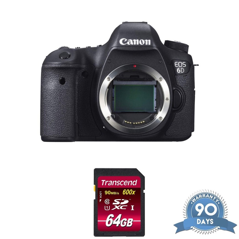 Canon EOS 6D DSLR Camera (Body Only) with Memory Card - (Renewed) - Like New
