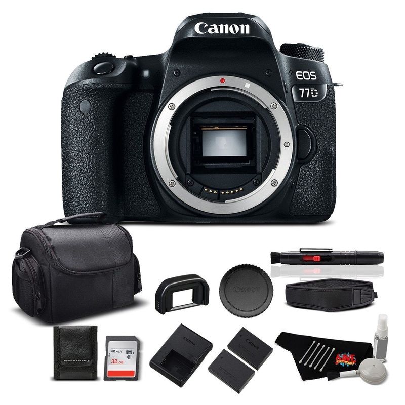Canon EOS 77D DSLR Camera (Body Only) 24.2 MP CMOS - Standard Bundle - International Version