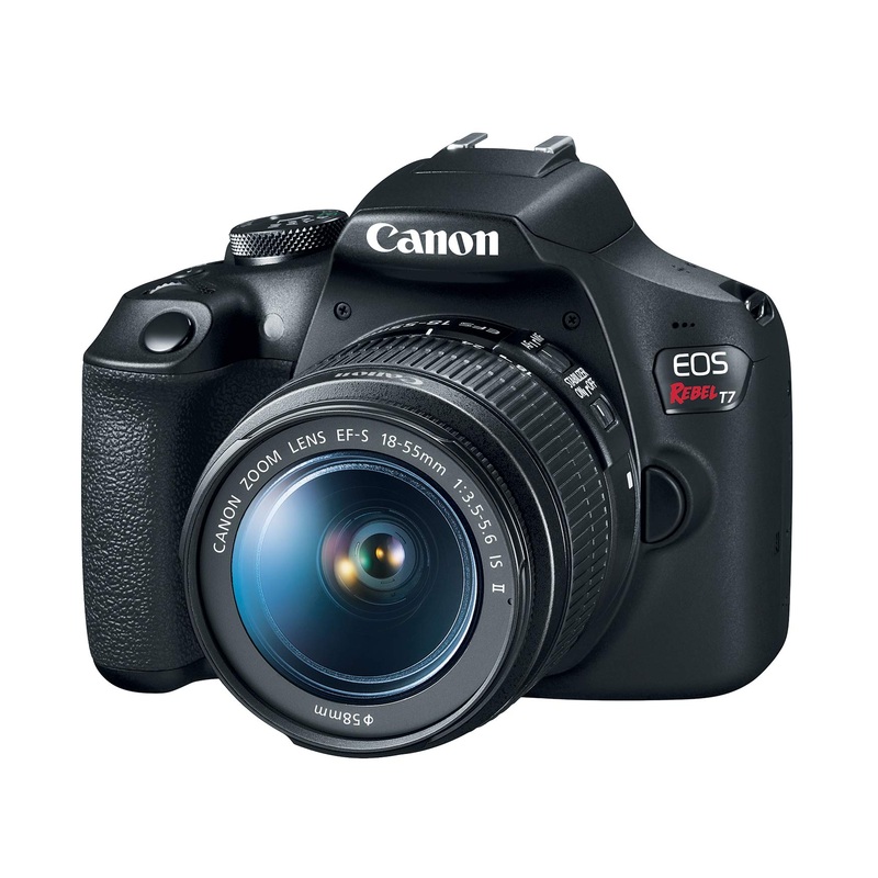Canon EOS Rebel T7 24.1 MP Digital SLR Camera - Black (Kit with 18-55 Lens) - Used
