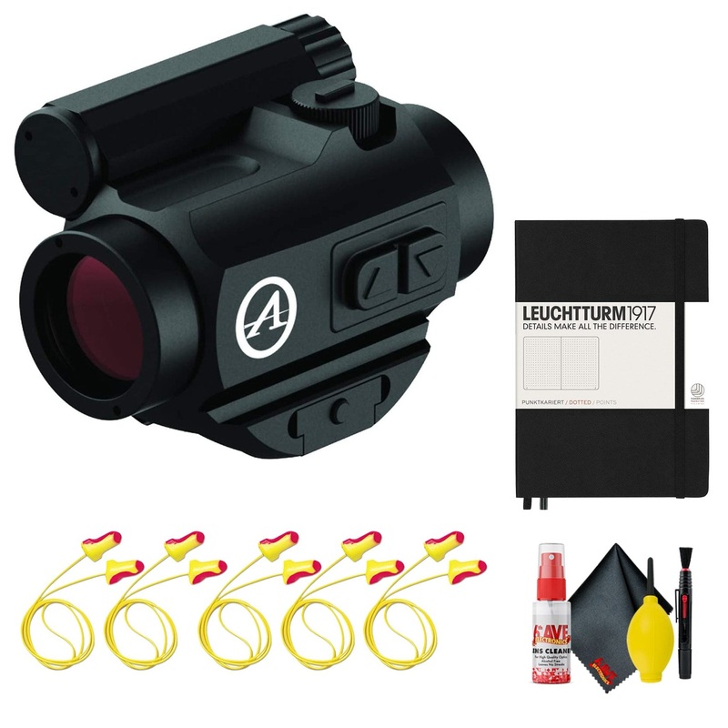 Athlon Optics Midas TSR2 Red Dot + Notebook With Pen + Lens Cleaning Kit Bundle