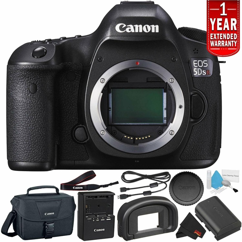Canon EOS 5DS R Digital SLR Camera 0581C002 (Body Only)- Starter Bundle with 1 Year Extended Warranty + More