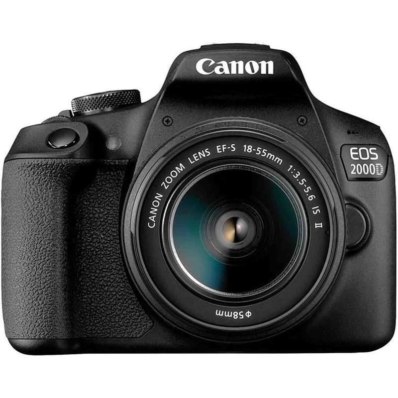 Canon EOS 2000D DSLR Camera w/EF-S 18-55mm f/3.5-5.6 IS II Lens - Reconditioned