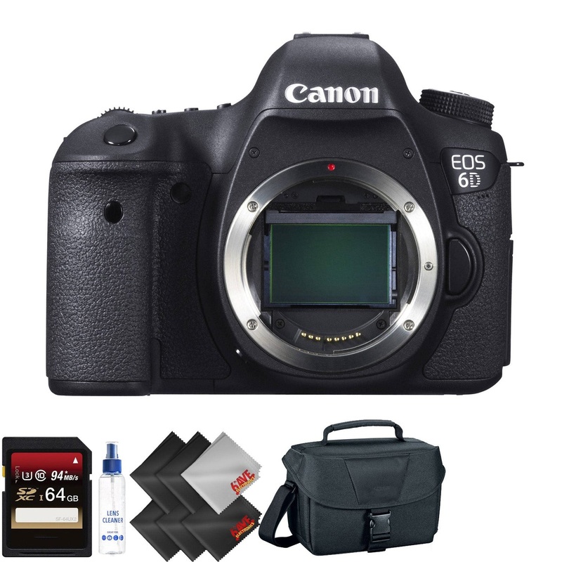 Canon EOS 6D DSLR Camera (Body Only) - Open Box + 64GB Memory Card + 1 Year Warranty