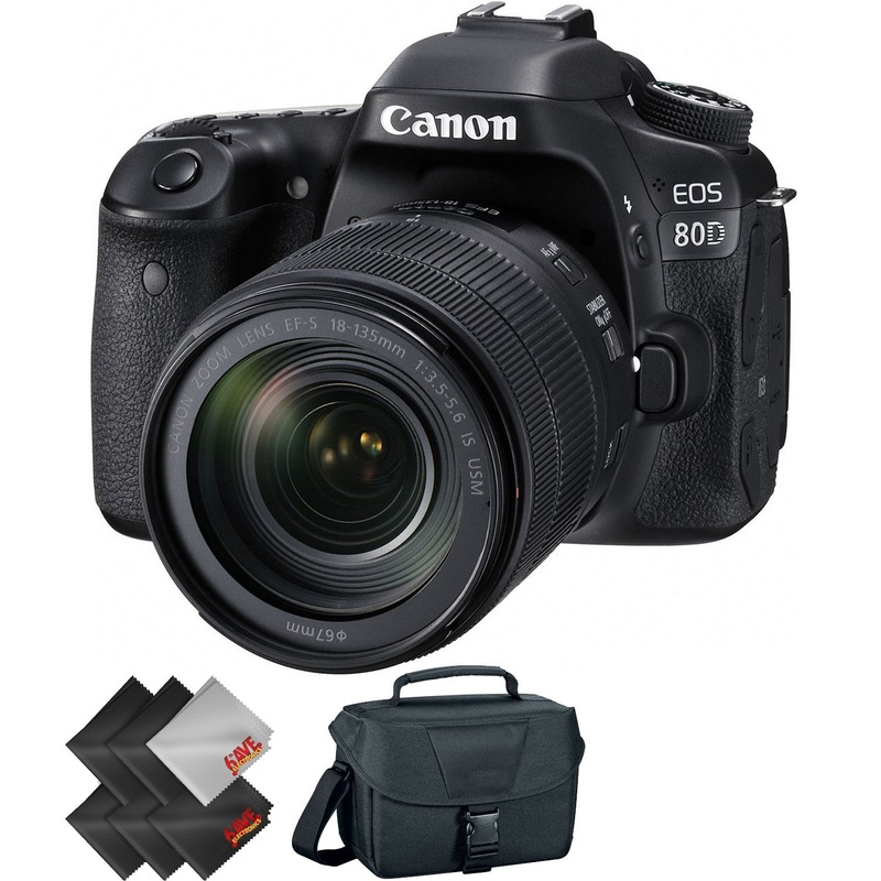 Canon EOS 80D DSLR Camera with 18-135mm Lens + 1 Year Warranty