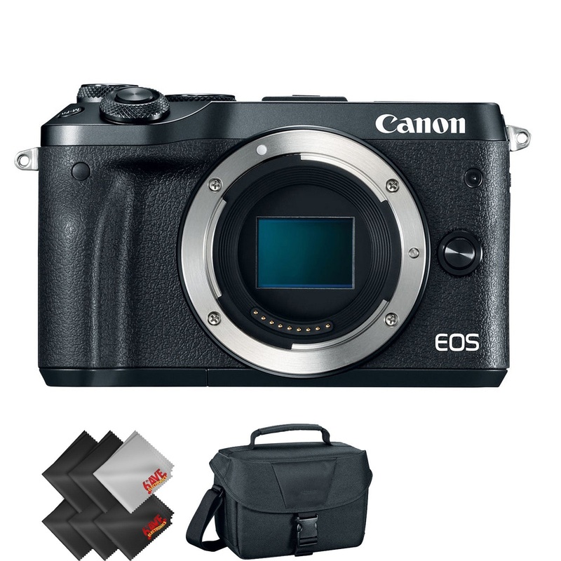 Canon EOS M6 Mirrorless Digital Camera (Body Only, Black) + 1 Year Warranty