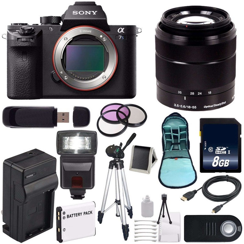 Sony Alpha a7S II a7S Mark II a7SII ILCE7SM2/B Mirrorless Digital Camera (International Model) + Sony E-Mount SEL 18-55m