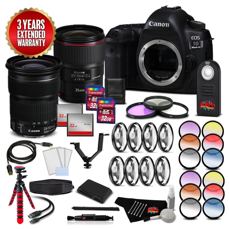 Canon EOS 5D Mark IV DSLR Camera International Version (Body Only) + Canon EF 35mm f/1.4L II USM Lens Kit