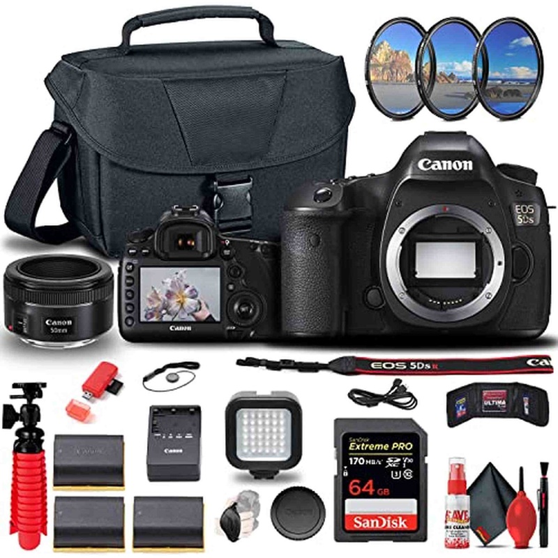 Canon EOS 5DS DSLR Camera (0581C002) + Canon EF 50mm Lens + 64GB + More - Reconditioned