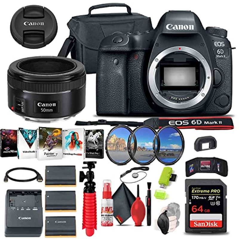 Canon EOS 6D Mark II DSLR Camera (1897C002) Ultimate Graphic Bundle - Reconditioned