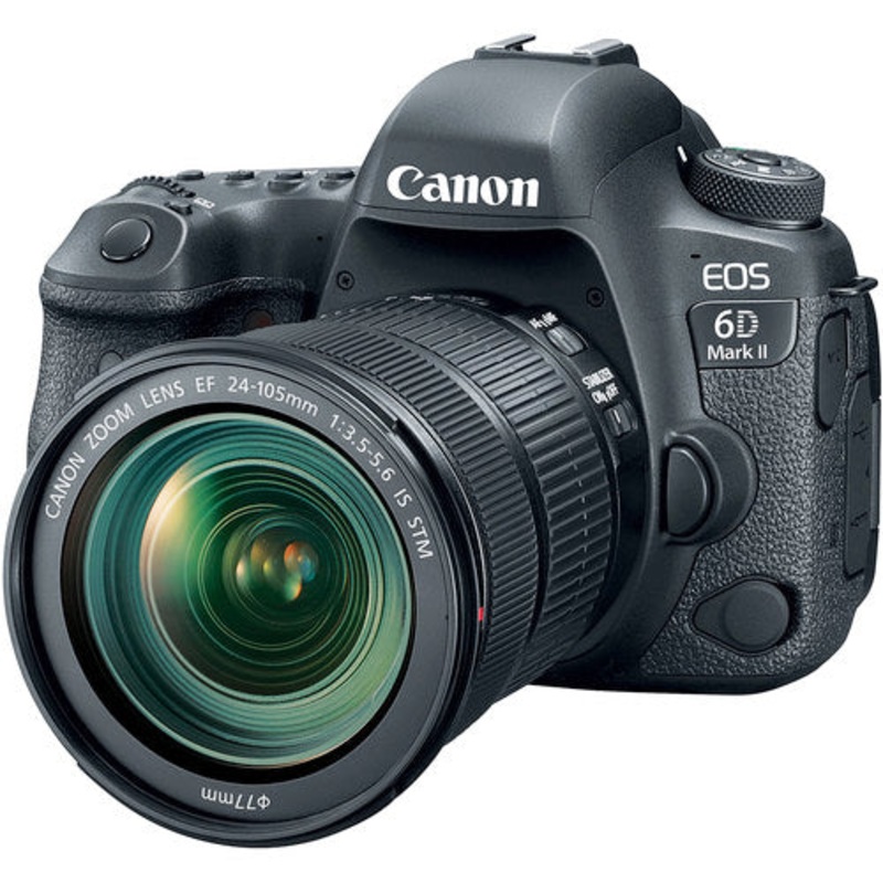 Canon EOS 6D Mark II DSLR Camera with EF 24-105mm f/3.5-5.6 IS STM Lens - Black (International Model)