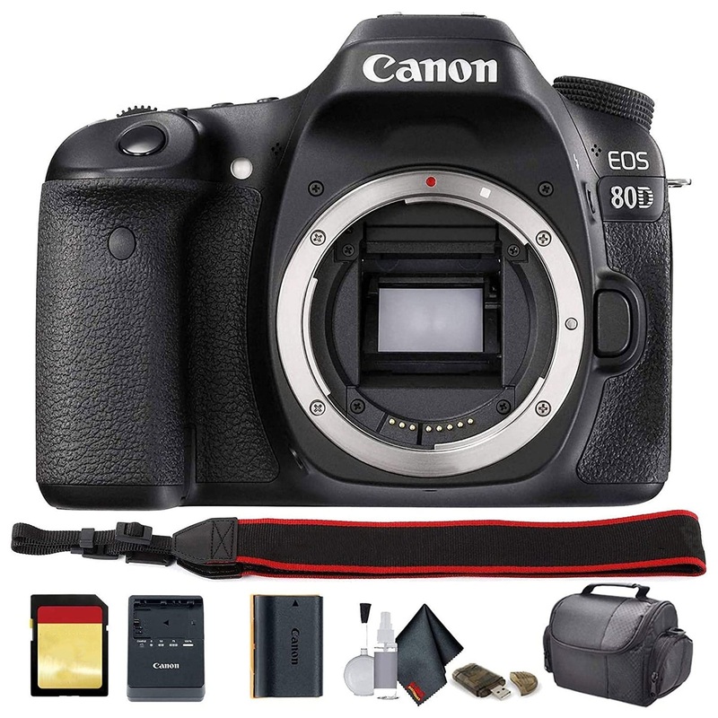 Canon EOS 80D DSLR Camera (1263C004) - Starter Bundle - Reconditioned