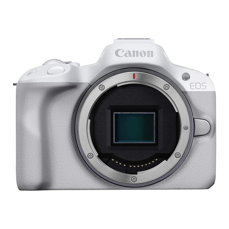 Canon EOS R50 Mirrorless Vlogging Camera (Body Only/White), RF Mount, 24.2 MP, 4K Video, DIGIC X Image Processor, Subject Detection & Tracking, Compact, Smartphone Connection, Content Creator - Reconditioned